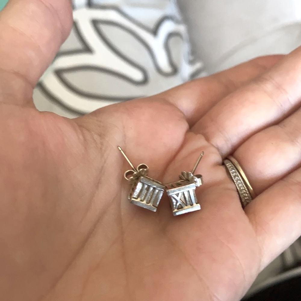 Roman Numeral square earrings